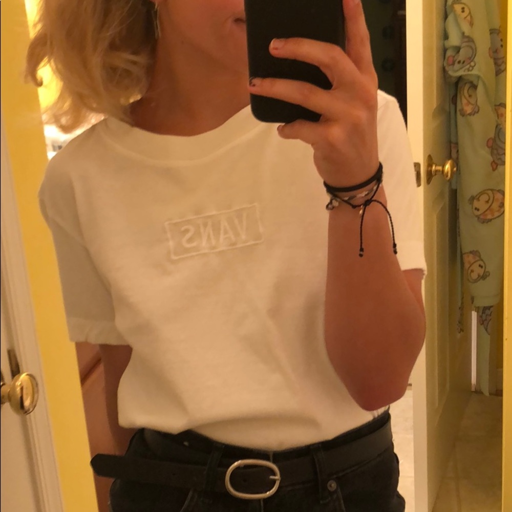 Vans embroidered white tee